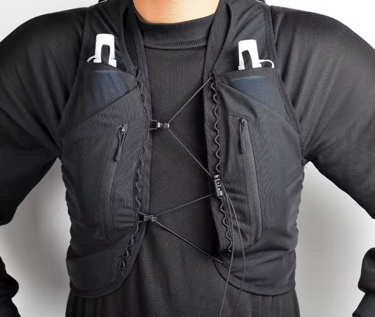 RUNTREK Peak Flow 2 Running Backpack – Hydration Vest (Black)